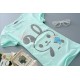 Short Sleeve Cotton Slim Cotton T-Shirt (E14: Cute Rabbit) - 4 Colours
