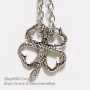 Clover, four leaves, lucky pendant, silver necklaces, singapore