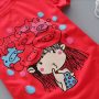 E10 red: piggy girl 2 red, Slim, short sleeve, T-Shirt, Girl, lady t-shirt, women top, cute tshirt