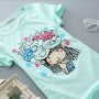 blue, Slim, short sleeve, T-Shirt, Girl, lady t-shirt, women top, cute tshirt